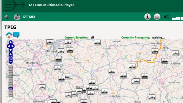 IZT DAB DRM Multimedia Player TPEG Map