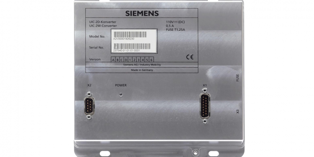 IZT UIC Converter for bus systems of next generation high-speed trains front